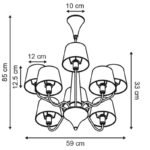 Подвесная люстра ARTE Lamp A1528LM-8WH — изображение 3