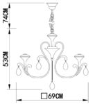 Подвесная люстра ARTE Lamp A3239LM-6WH — изображение 4