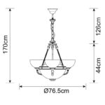 Подвесная люстра ARTE Lamp A3777LM-3-2AB — изображение 5