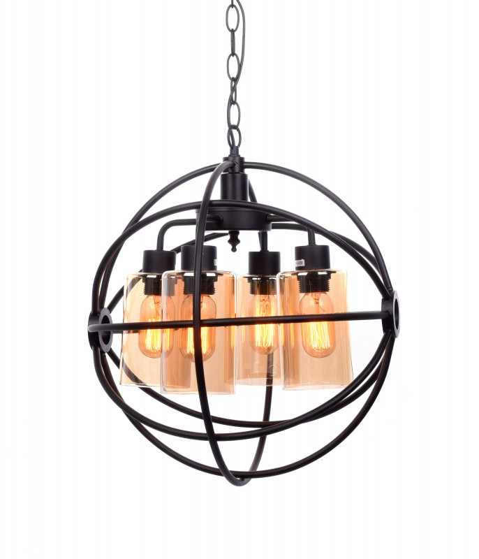 Подвесная люстра Lumina Deco LDP 11509-4 BK Подвесная люстра Lumina Deco LDP 11509-4 BK
