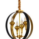 Подвесная люстра Lumina Deco LDP 1225-4 BK+GD
