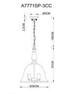 Подвесная люстра ARTE Lamp A7771SP-3CC — изображение 5