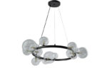 Подвесной светильник Crystal Lux AGATA SP15 BLACK/TRANSPARENTE