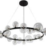 Подвесной светильник Crystal Lux AGATA SP24 BLACK/TRANSPARENTE