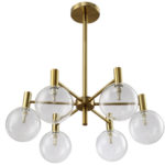 Люстра на штанге Crystal Lux ANDRES SP6 BRONZE/TRANSPARENTE