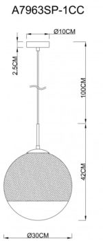 Подвесной светильник ARTE Lamp A7963SP-1CC — изображение 4