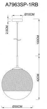 Подвесной светильник ARTE Lamp A7963SP-1RB — изображение 3