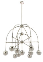 Люстра на штанге Crystal Lux TRUENA SP-PL6+3+1 NICKEL