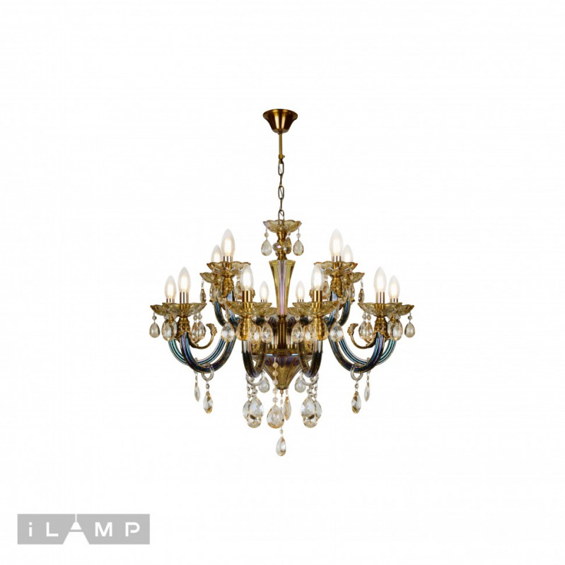 Подвесная люстра iLamp 61081-8+4 BR